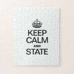 KEEP CALM AND STATE JIGSAW PUZZLES