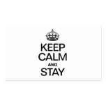 KEEP CALM AND STAY BUSINESS CARD TEMPLATE
