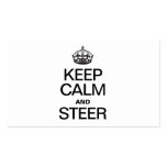 KEEP CALM AND STEER BUSINESS CARDS