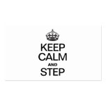 KEEP CALM AND STEP BUSINESS CARD TEMPLATE