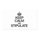 KEEP CALM AND STIPULATE BUSINESS CARD TEMPLATE
