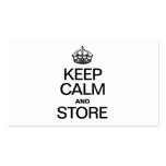 KEEP CALM AND STORE BUSINESS CARD TEMPLATE
