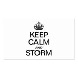 KEEP CALM AND STORM BUSINESS CARD TEMPLATE