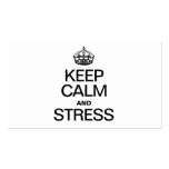 KEEP CALM AND STRESS BUSINESS CARD TEMPLATES