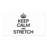 KEEP CALM AND STRETCH BUSINESS CARD TEMPLATES