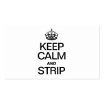 KEEP CALM AND STRIP BUSINESS CARDS