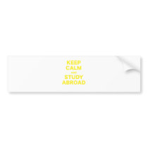 Keep Calm and Study Abroad Bumper Sticker