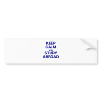 Keep Calm and Study Abroad Bumper Stickers