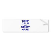Keep Calm and Study Hard Bumper Sticker