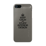 KEEP CALM AND STUDY INTERIOR DESIGN INCIPIO FEATHER® SHINE iPhone 5 CASE