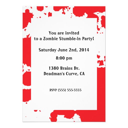 Keep Calm And Stumble In Zombie Invitation