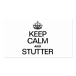 KEEP CALM AND STUTTER BUSINESS CARDS