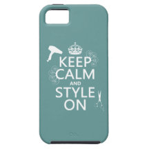 Keep Calm and Style On (any background color) iPhone 5 Covers