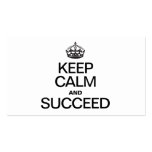KEEP CALM AND SUCCEED BUSINESS CARD TEMPLATES