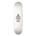 KEEP CALM AND SUIT SKATEBOARD DECK