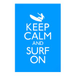 Keep Calm and Surf On Poster posters