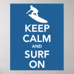 Keep Calm and Surf On print
