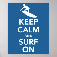 Keep Calm and Surf On print