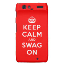 Keep Calm and Swag On Droid RAZR Cover