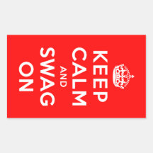 Keep Calm and Swag On Rectangle Stickers