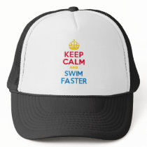 KEEP CALM and SWIM FASTER Mesh Hats