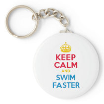 KEEP CALM and SWIM FASTER Keychains