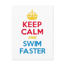 KEEP CALM and SWIM FASTER Postcard