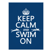 Keep Calm and Swim On (in any color) Invitation