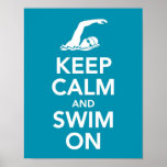 Keep Calm and Swim On print