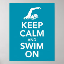 Keep Calm and Swim On print