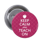 Keep Calm and Teach On, Pink Plaid