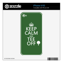 Keep Calm and Tee Off - Golf presents, all colors. Skin For The iPhone 4S