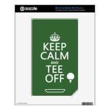 Keep Calm and Tee Off - Golf presents, all colors. Decals For NOOK Color