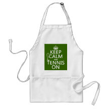 Keep Calm and Tennis On (any background color) Apron
