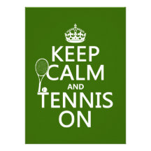 Keep Calm and Tennis On (any background color) Custom Invitation
