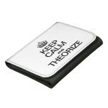 KEEP CALM AND THEORIZE LEATHER TRIFOLD WALLET