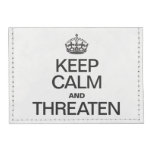 KEEP CALM AND THREATEN TYVEK® CARD WALLET