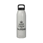 KEEP CALM AND THUNDER REUSABLE WATER BOTTLES