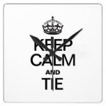 KEEP CALM AND TIE WALLCLOCK