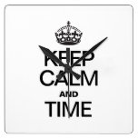 KEEP CALM AND TIME WALL CLOCKS