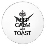 KEEP CALM AND TOAST WALL CLOCKS