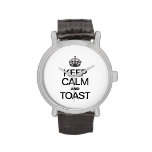 KEEP CALM AND TOAST WRIST WATCH