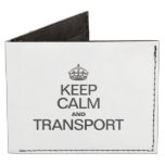 KEEP CALM AND TRANSPORT BILLFOLD WALLET