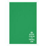 Keep Calm and Troll On Custom Stationery
