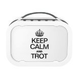 KEEP CALM AND TROT LUNCH BOXES