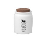 Keep Calm and Trot On Equestrian Candy Jars