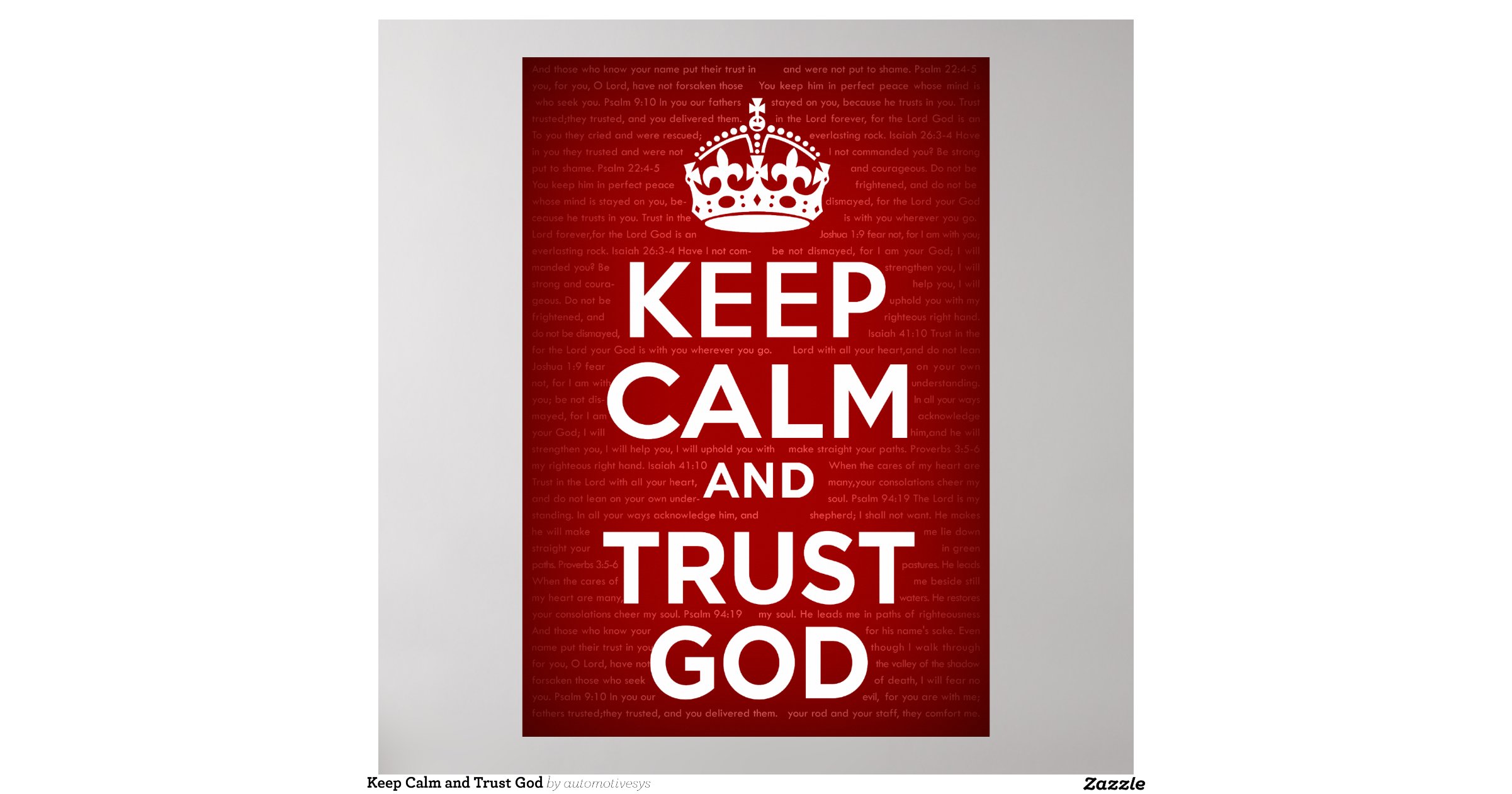 Keep Calm and Trust God Posters | Zazzle