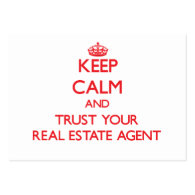 Keep Calm and Trust Your Real Estate Agent Business Card