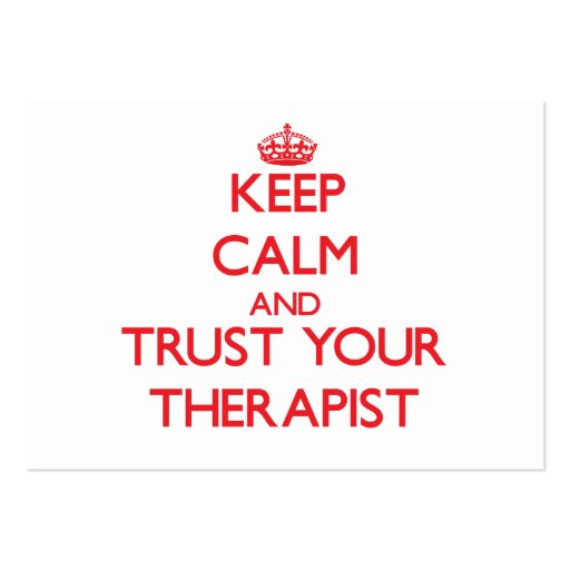 Keep Calm and trust your Therapist Business Card (front side)