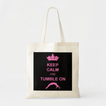 Keep calm and tumble gymnast bags